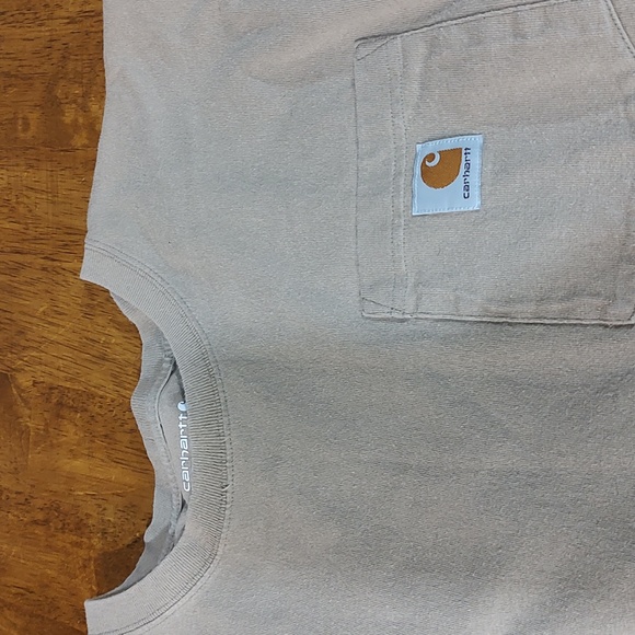 Men's Carhartt tan short sleeve extra large loose fit 100% cotton t-shirt - Picture 5 of 5
